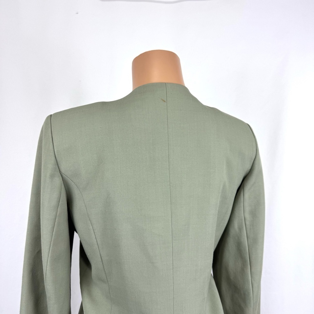 Vintage Algon Quins Womens Sz M Green Wool Blend Button Up Blazer Jacket Chinese - Picture 6 of 13